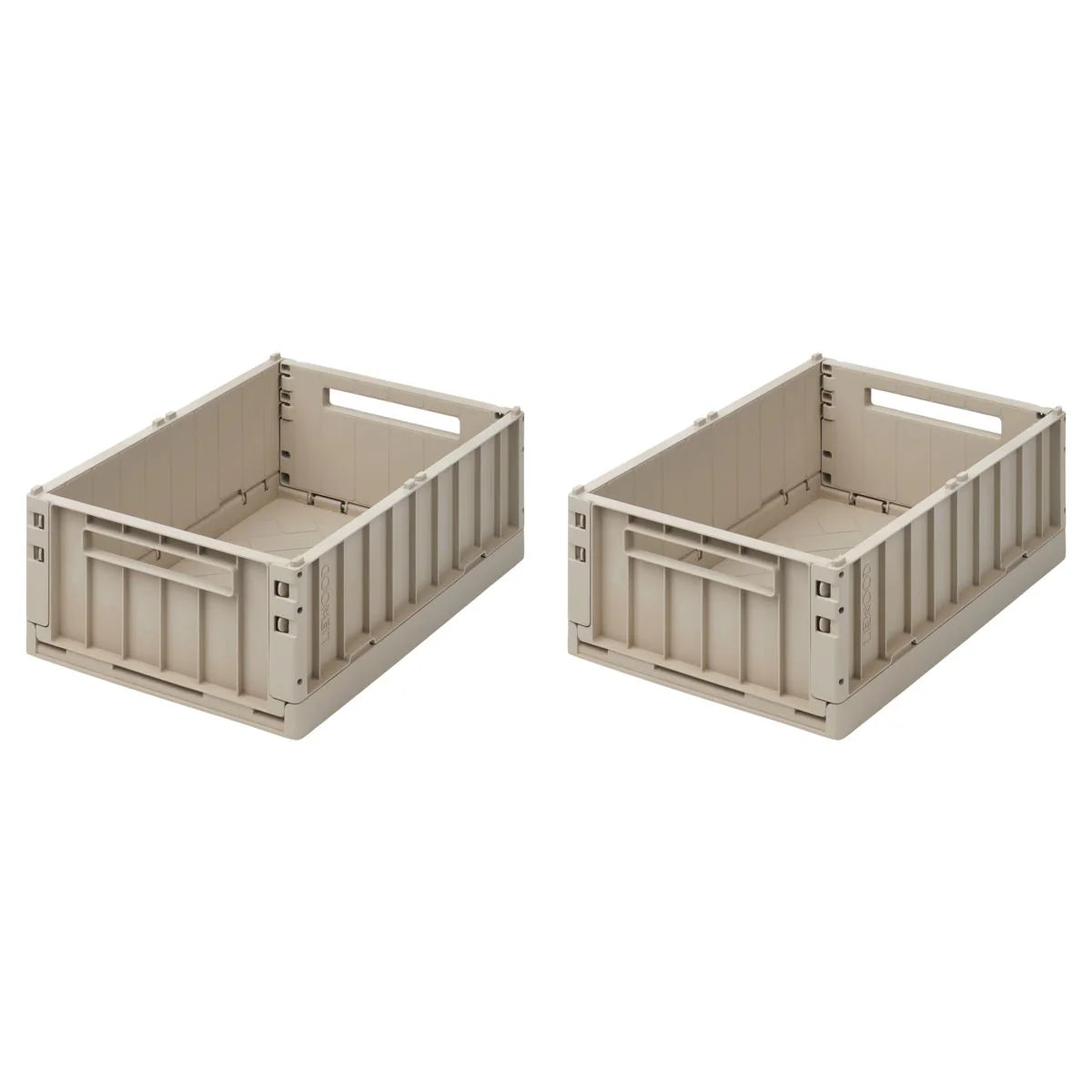 Weston Medium Storage Boxes Sandy Set of 2