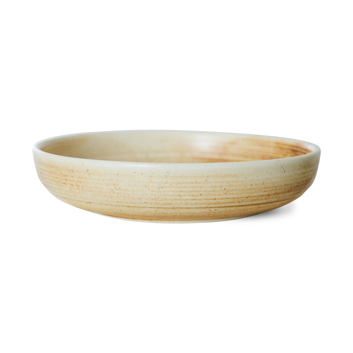 Home Chef Ceramics: Deep Plate Medium Rustic Cream Brown