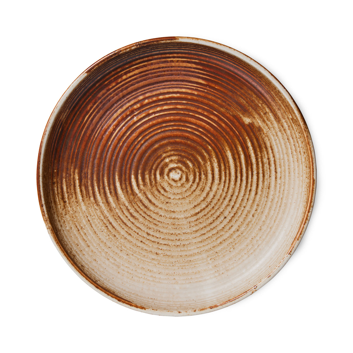 Home Chef Ceramics: Deep Plate Medium Rustic Cream Brown