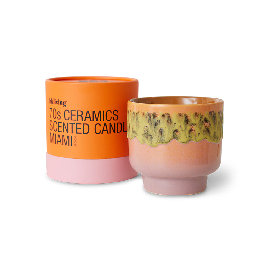 70s Ceramics: Scented Candle Miami