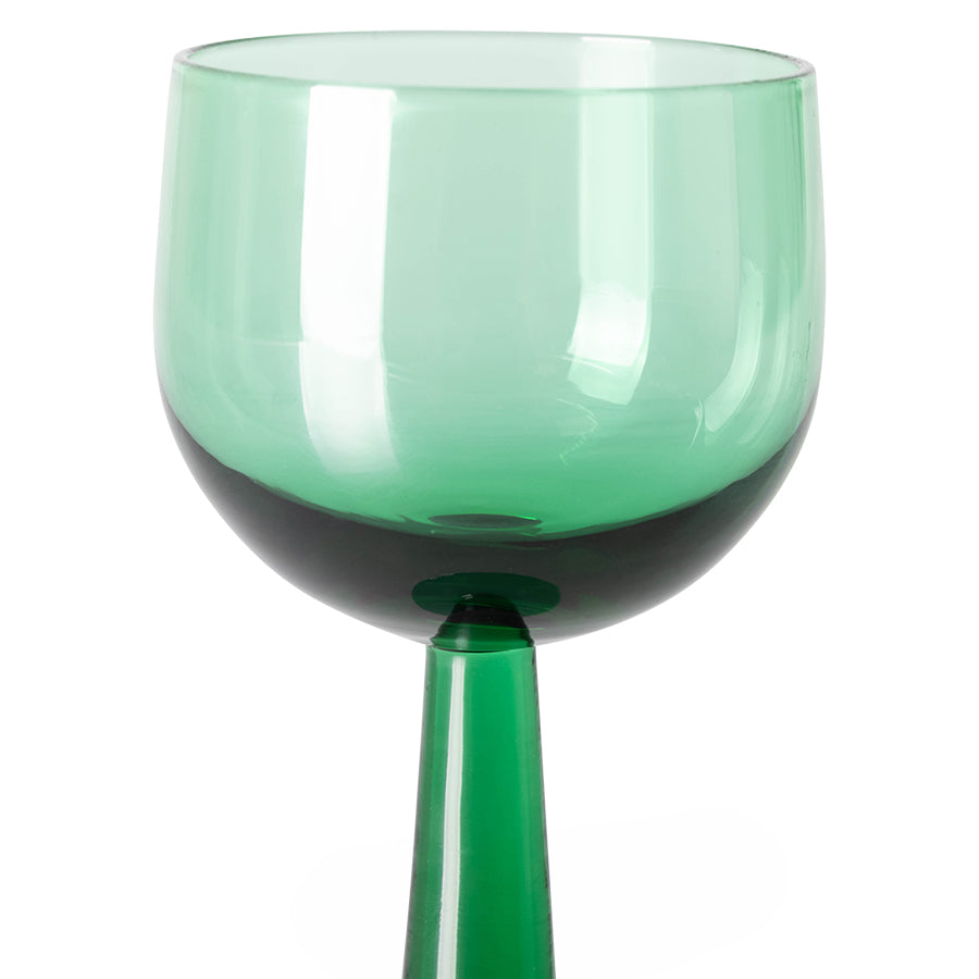 The Emeralds: Wine Glass High Fern Green, Set of 4