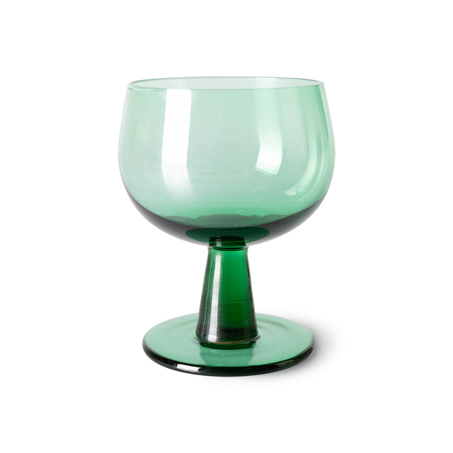 The Emeralds: Wine Glass Low Fern Green, Set of 4