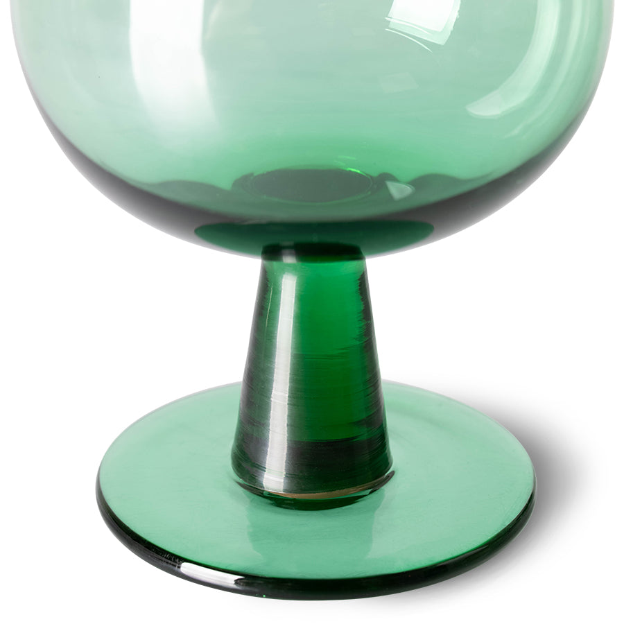 The Emeralds: Wine Glass Low Fern Green, Set of 4