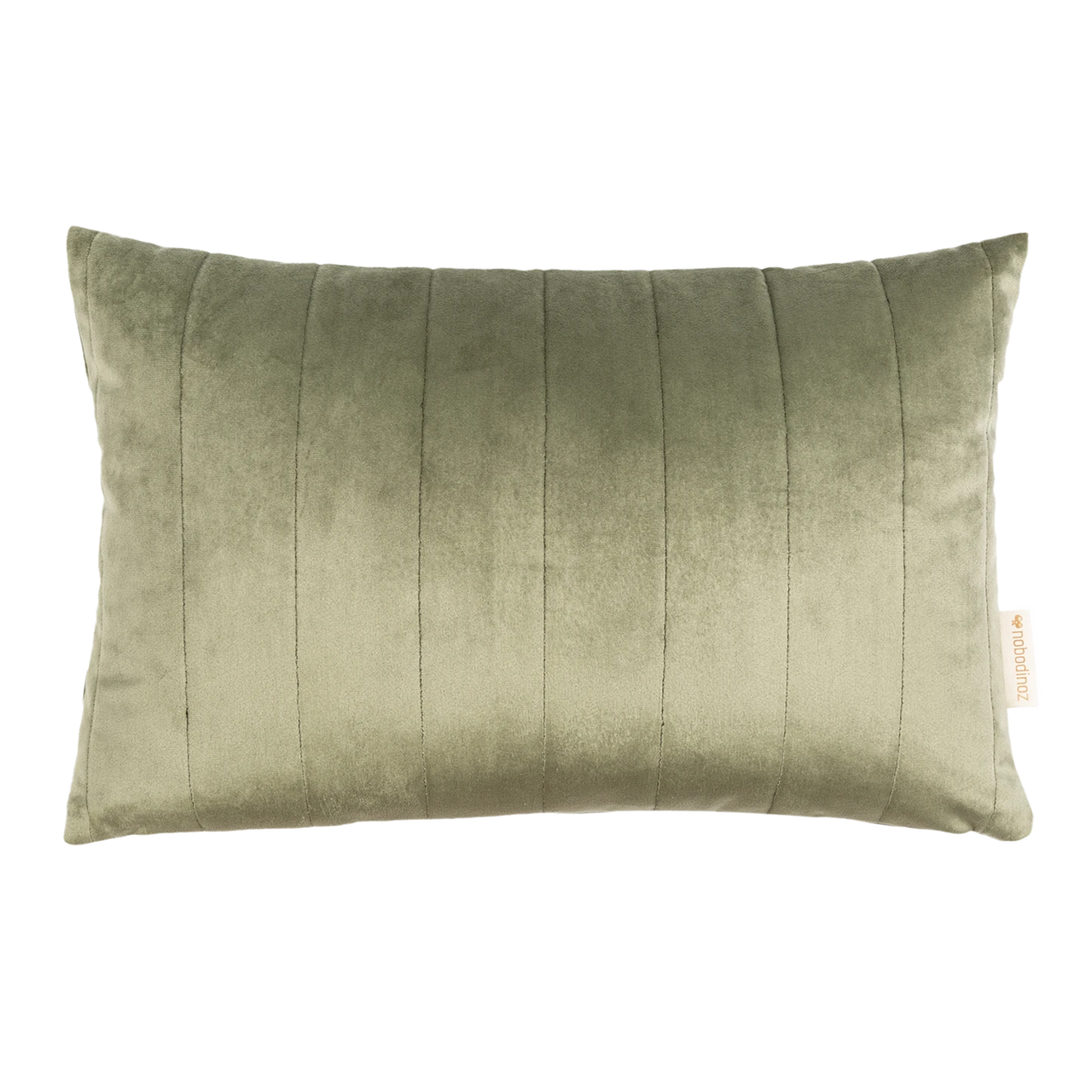 Nobodinoz Akamba cushion •  Velvet Olive Green