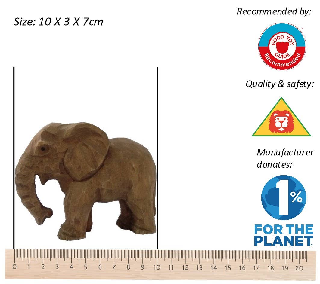 Wudimals® Wooden Elephant Calf Animal Toy