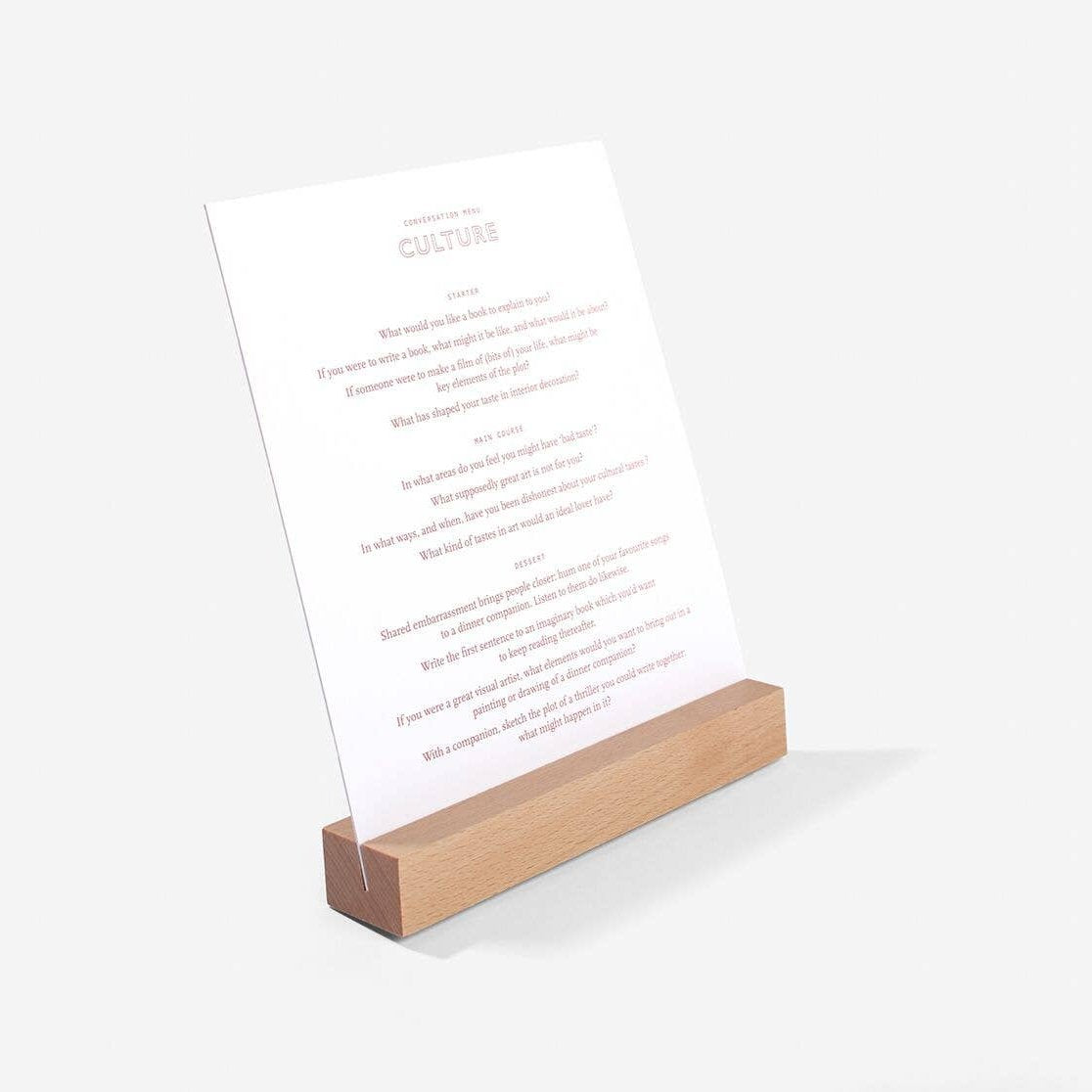 Conversation Dinner Party Place Holder Cards