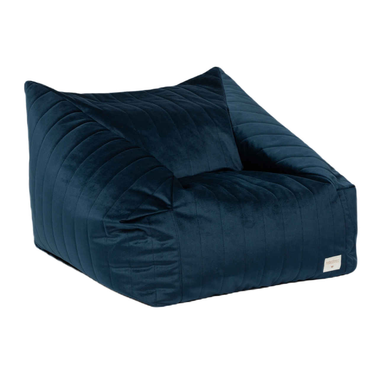 Nobodinoz Velvet Chelsea Beanbag - Night Blue