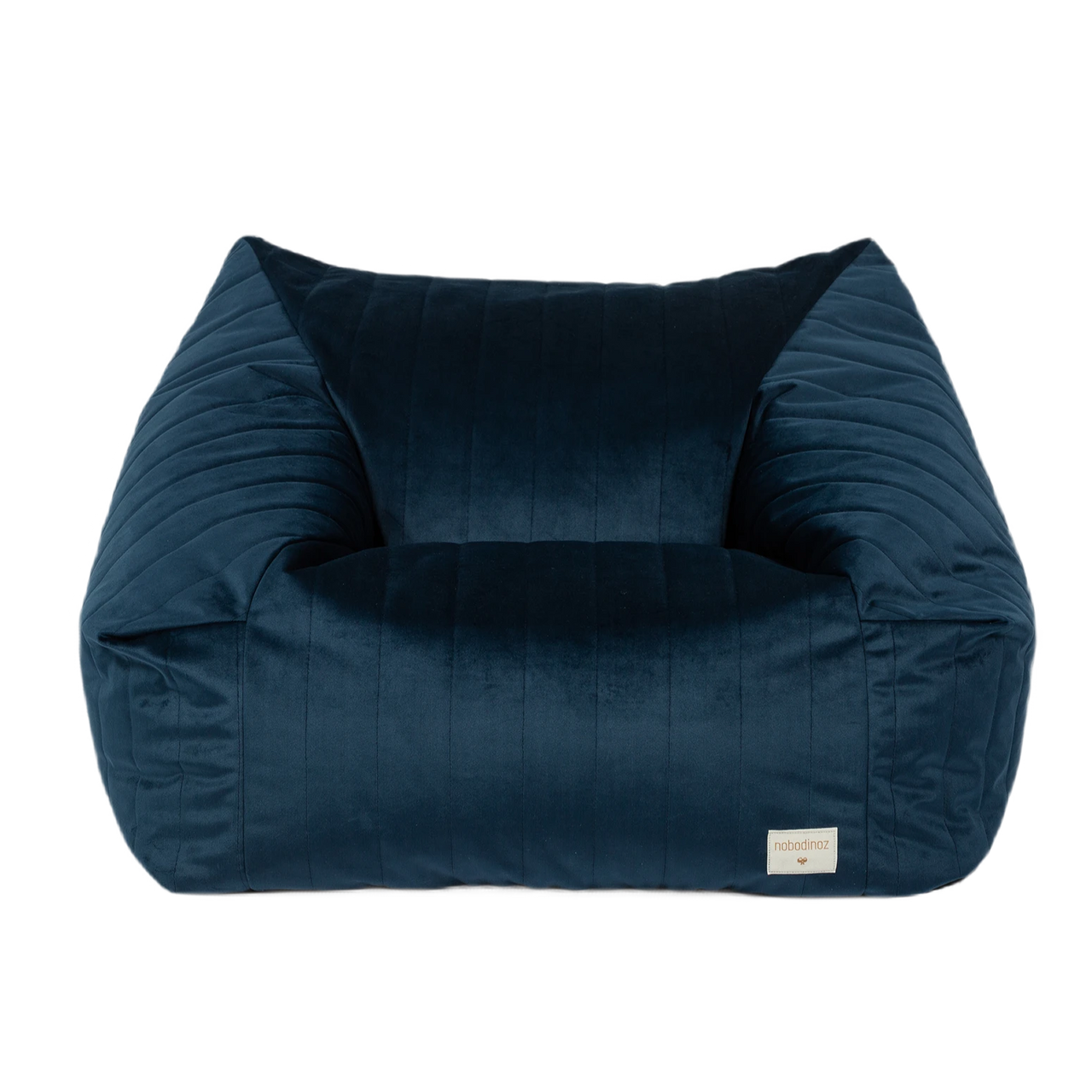 Nobodinoz Velvet Chelsea Beanbag - Night Blue