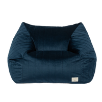 Thumbnail for Nobodinoz Velvet Chelsea Beanbag - Night Blue