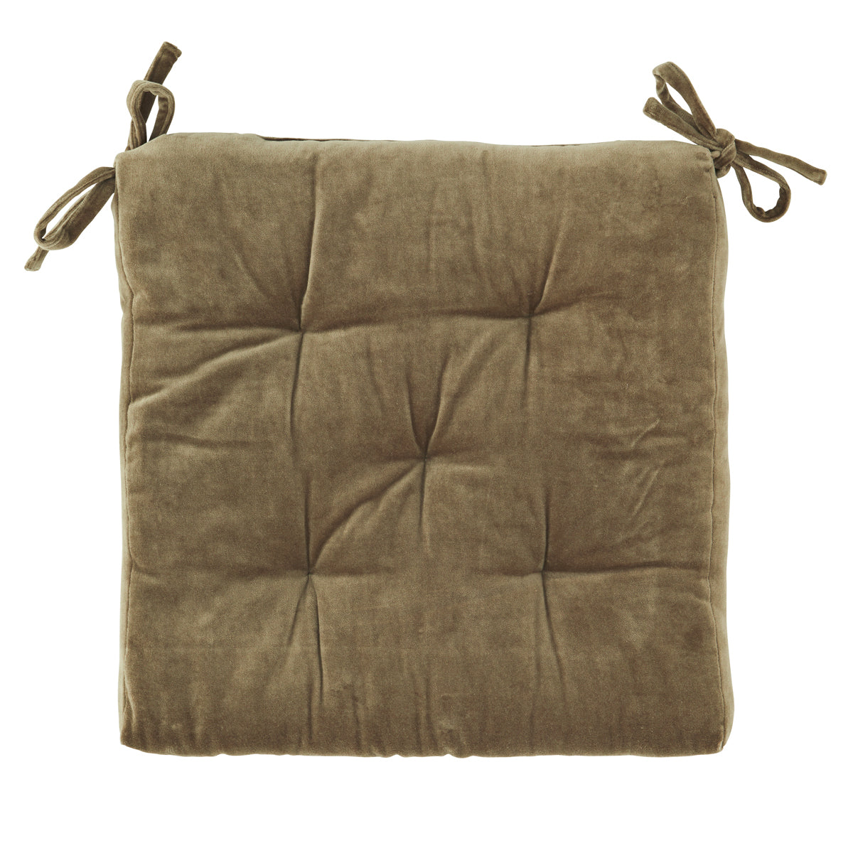 Velvet Chair Pad Green