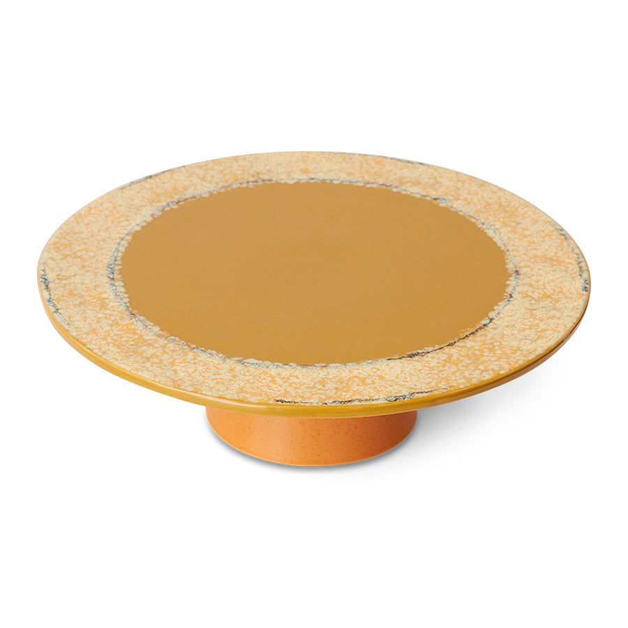 HKLIVING 70s Ceramics Cake Stand Plateau Papaya KST0059