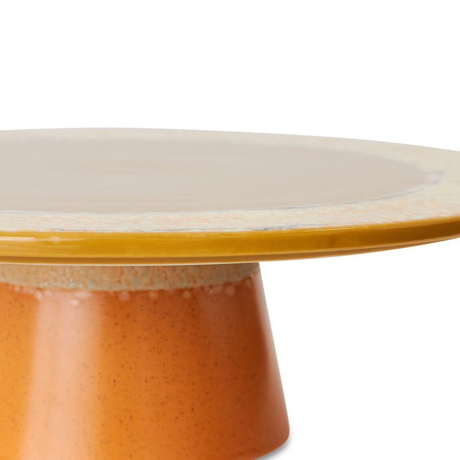 HKLIVING 70s Ceramics Cake Stand Plateau Papaya KST0059