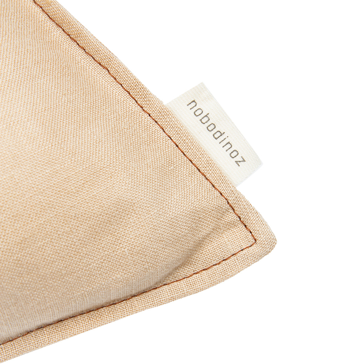 Embroidered rectangular cushion L1N0 in washed French linen