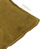 Thumbnail for Embroidered square cushion L1N0 in washed French linen Moss Green