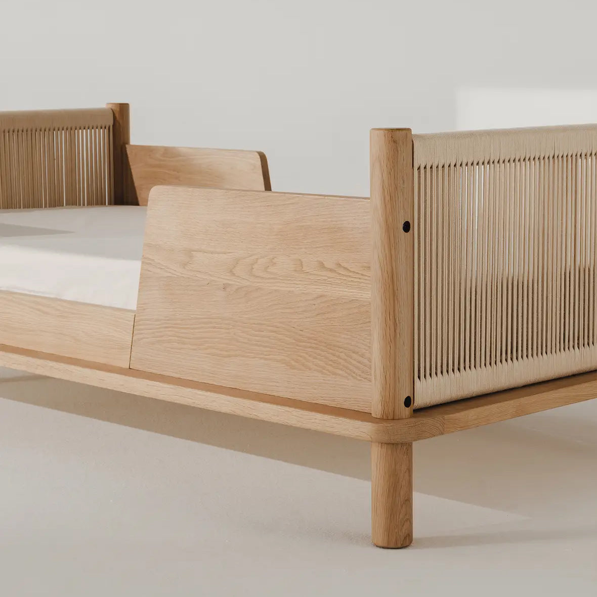 Nobodinoz Latitude Junior Bed Set in Solid Oak Wood (two bed rails)