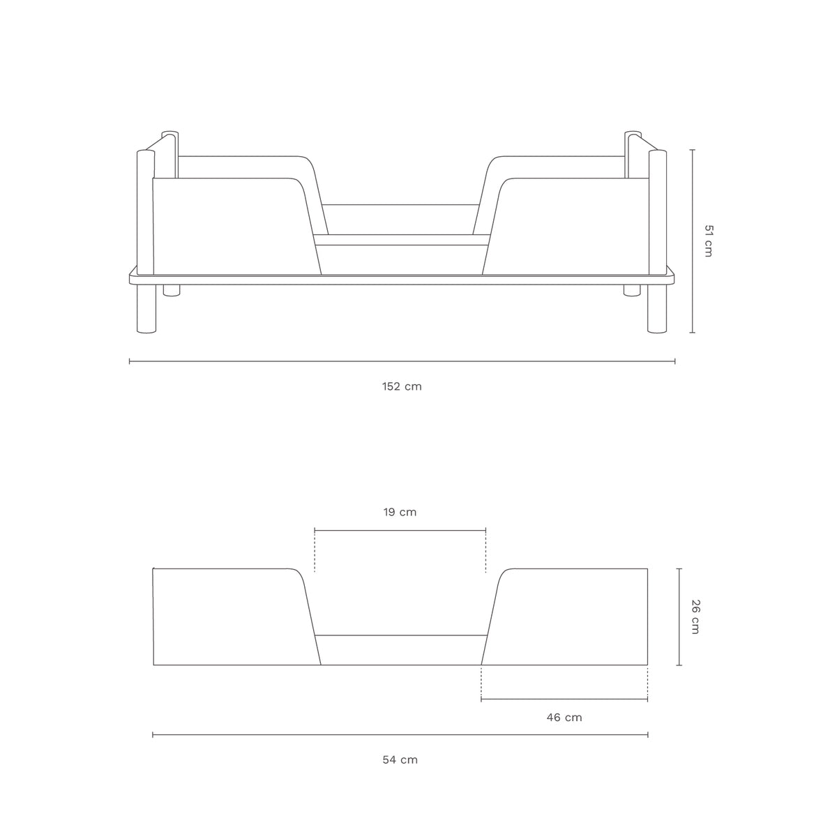 Nobodinoz Latitude Junior Bed Set in Solid Oak Wood (two bed rails)