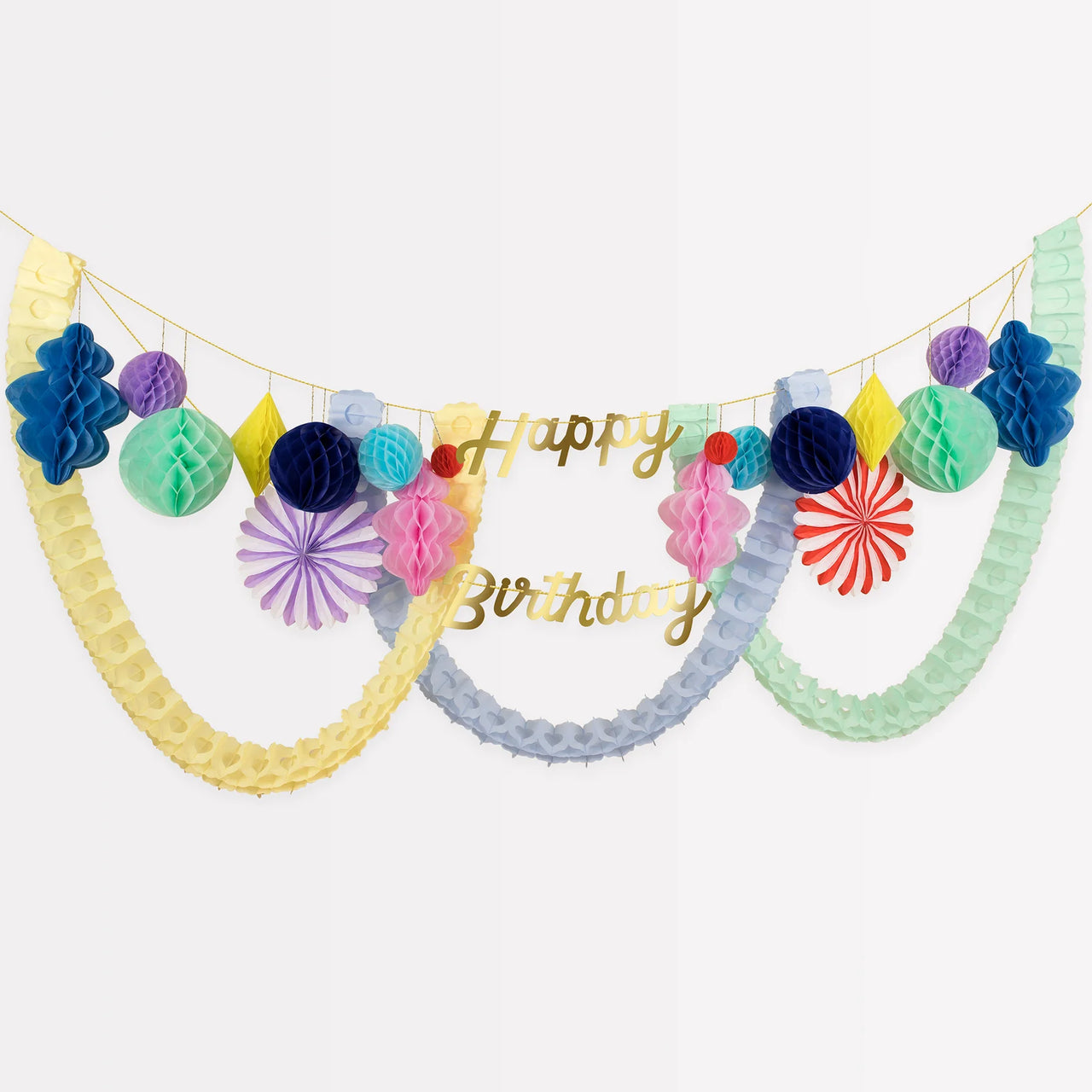 Meri Meri Happy Birthday Honeycomb Garland 273884