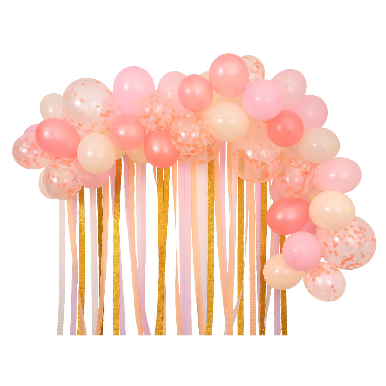 Pink Balloon & Streamer Garland