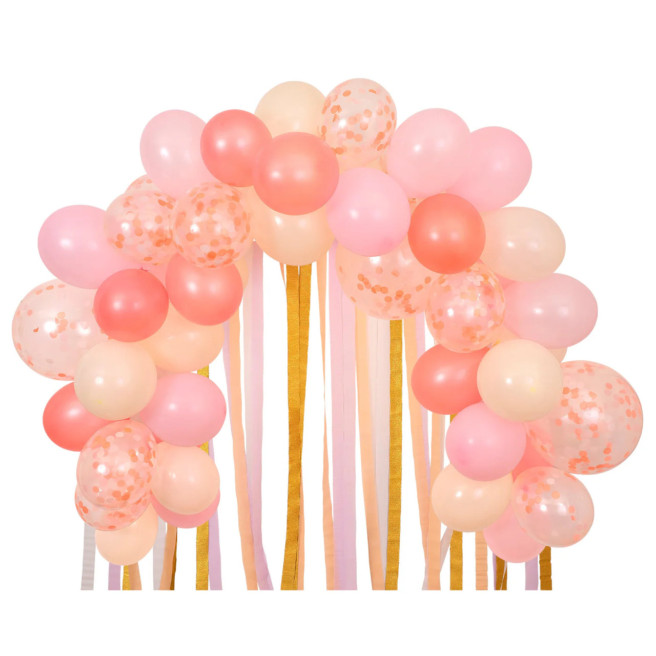 Pink Balloon & Streamer Garland