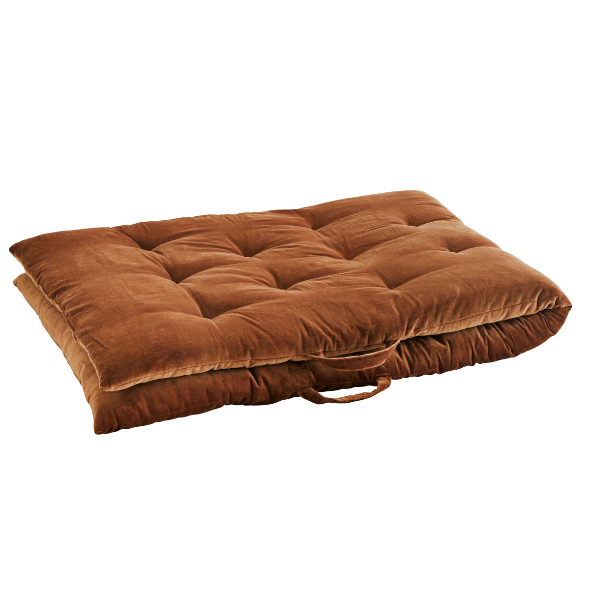 Cotton Velvet Mattress Burnt Orange 70cm x 180cm