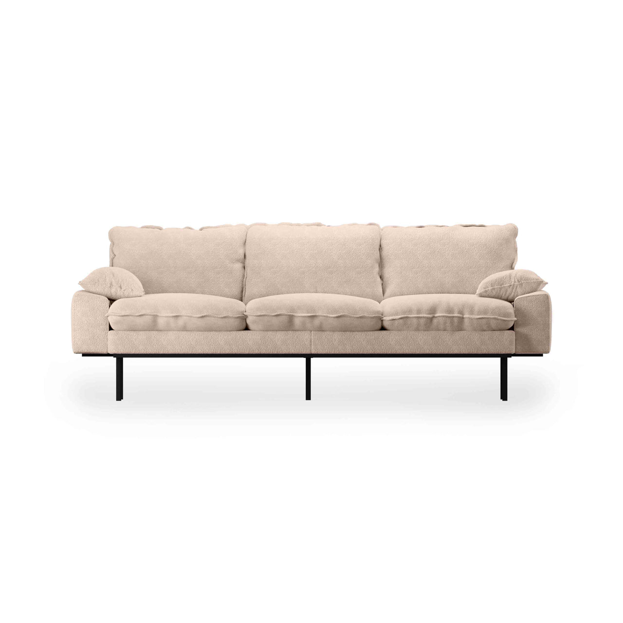 HKLIVING Retro Sofa 3 Seats Boucle, Taupe