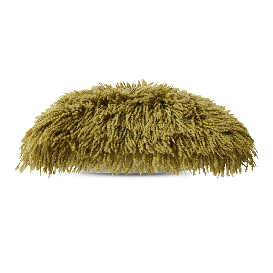 Fluffy Cushion Olive 50 x 50cm