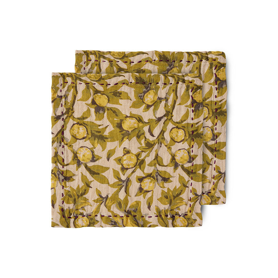 Cotton Napkin Set Mediterranean Olive