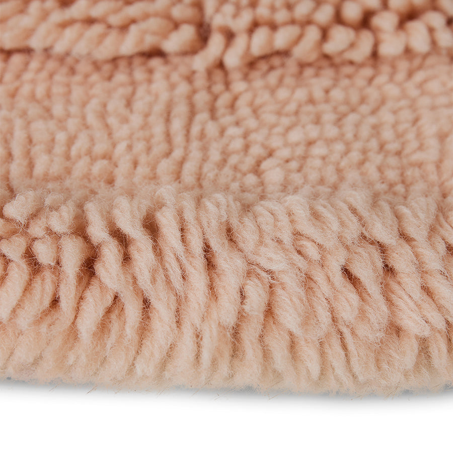 Round Woolen Rug,  Soft Pink  Ø150cm