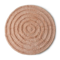 Thumbnail for Round Woolen Rug,  Soft Pink  Ø150cm