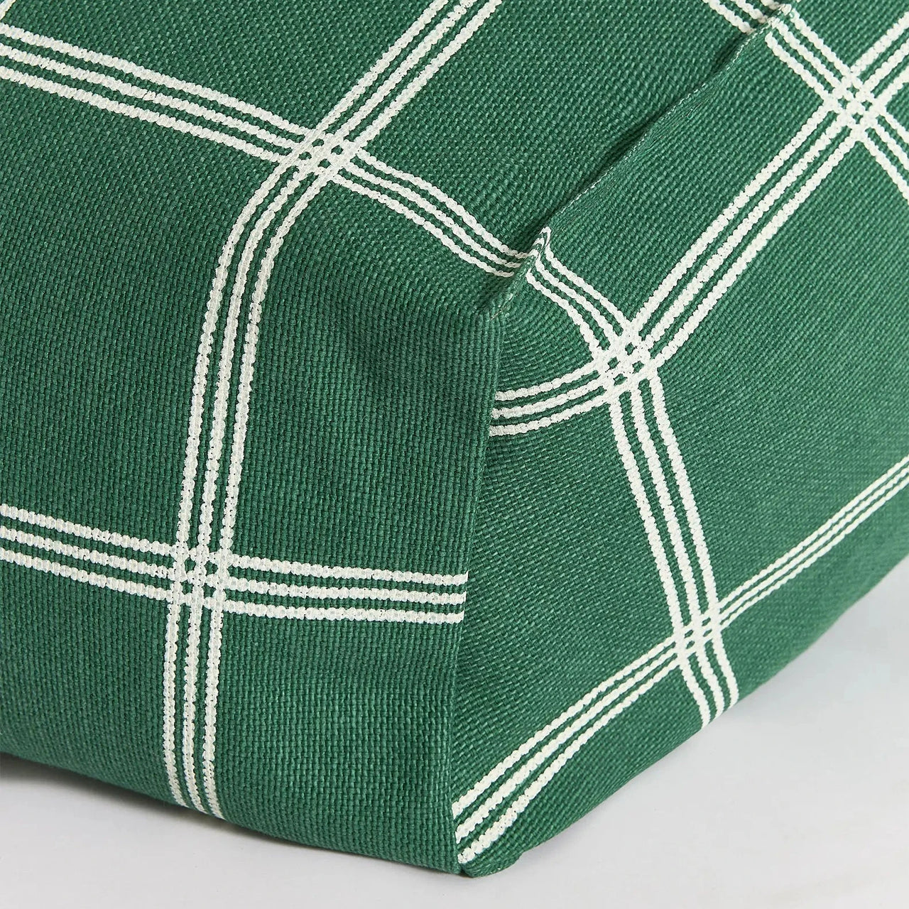 Armchair Beanbag Vibes Green White Windowpane