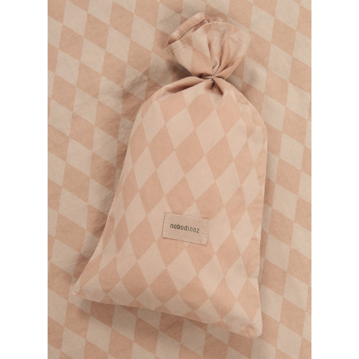 Kid duvet cover set in washed cotton Vibes Pink Harlequin