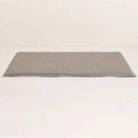 Thumbnail for Nobodinoz Kid Floor Mattress in Washed Cotton Vibes - Removable Cover Blue Harlequin