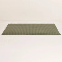 Thumbnail for Kid Floor Mattress in Washed Cotton Vibes - Removable Cover Green Harlequin