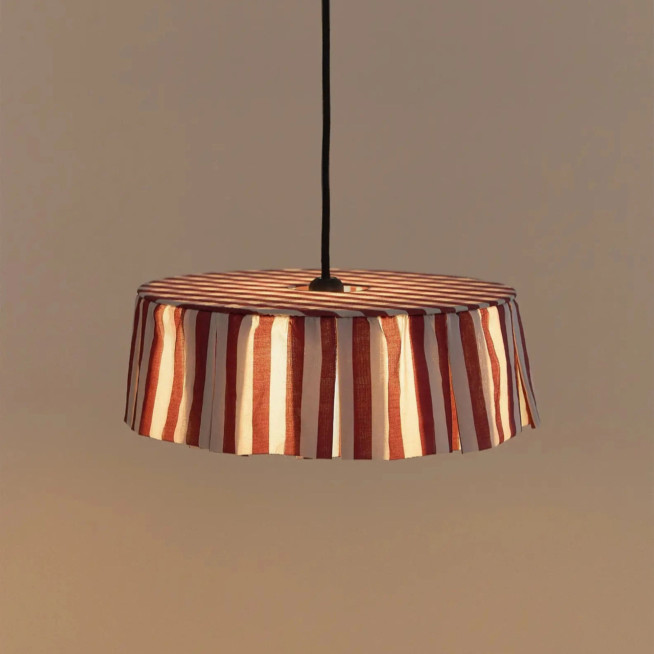 Pendant lampshade diam. 40cm Vibes - Maroon Stripes