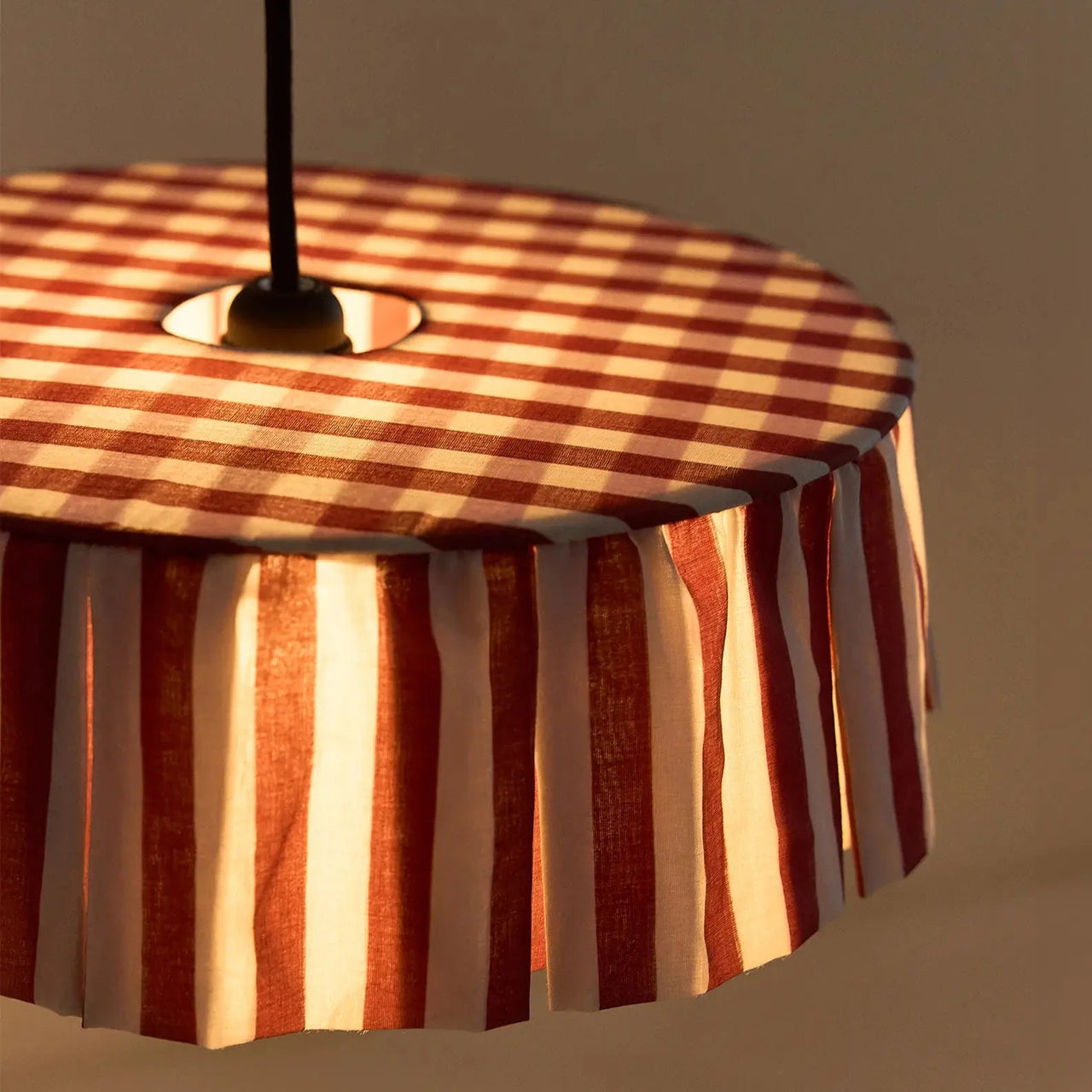 Pendant lampshade diam. 40cm Vibes - Maroon Stripes