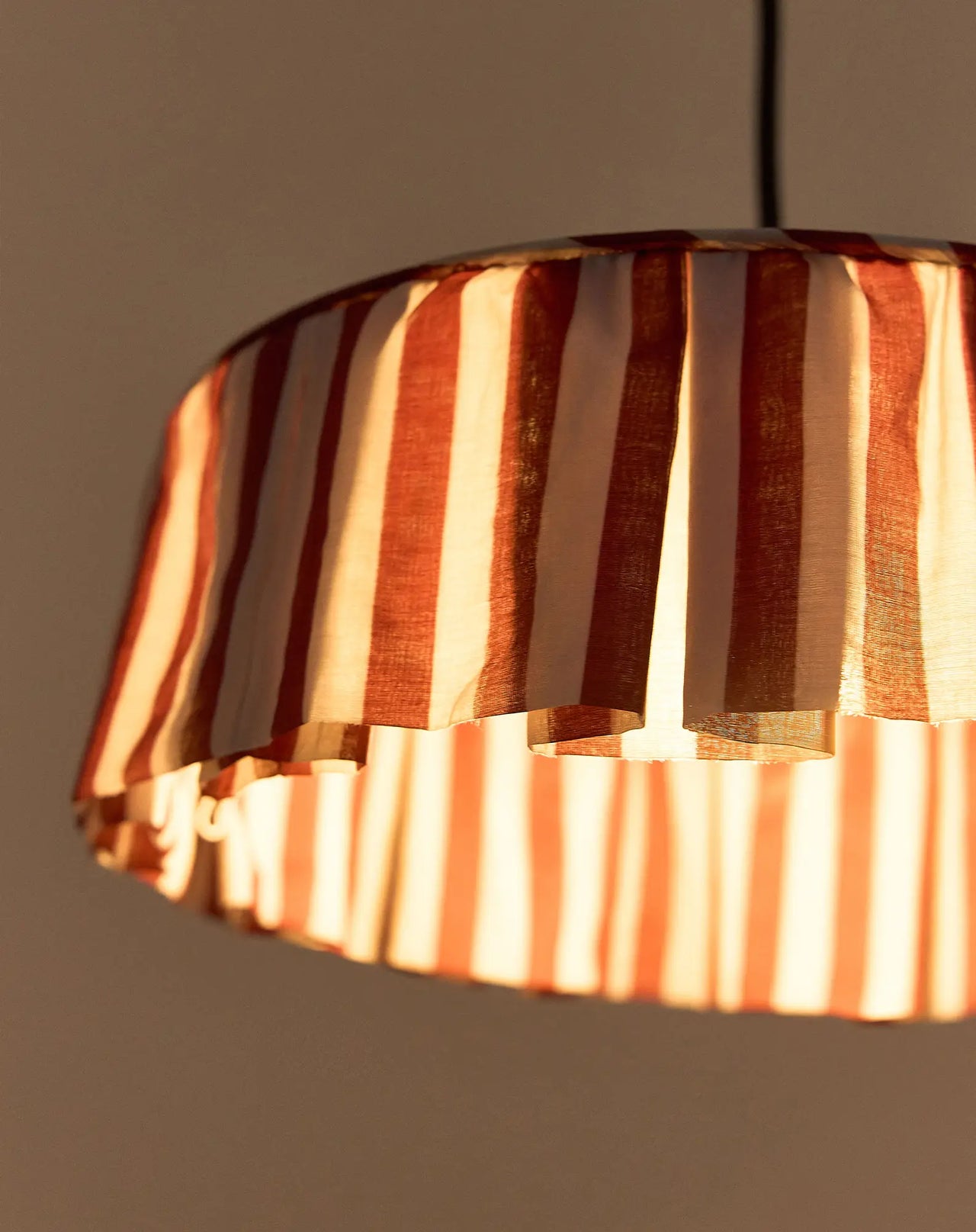 Pendant lampshade diam. 40cm Vibes - Maroon Stripes