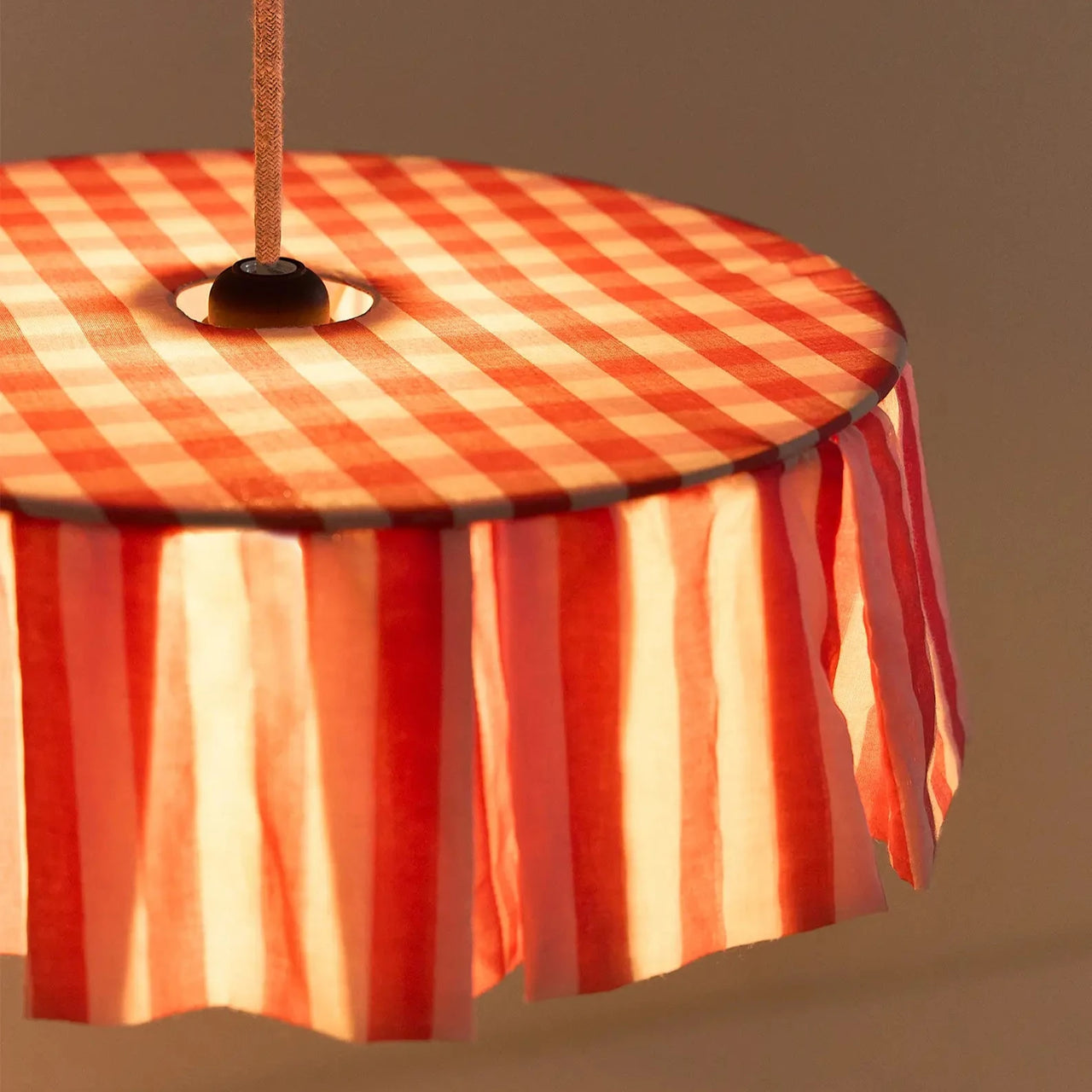 Pendant lampshade diam. 40cm Vibes - Red Stripes