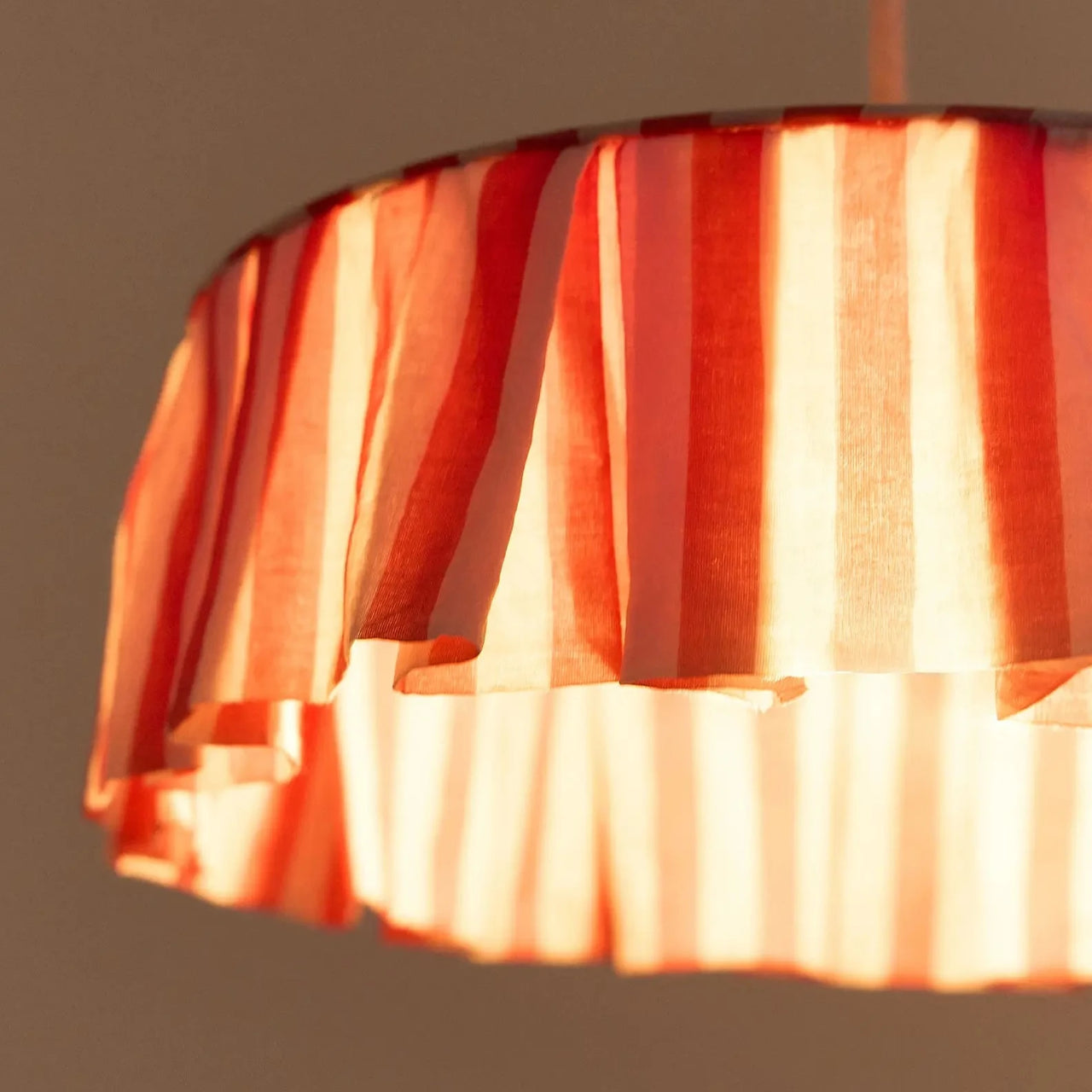 Pendant lampshade diam. 40cm Vibes - Red Stripes