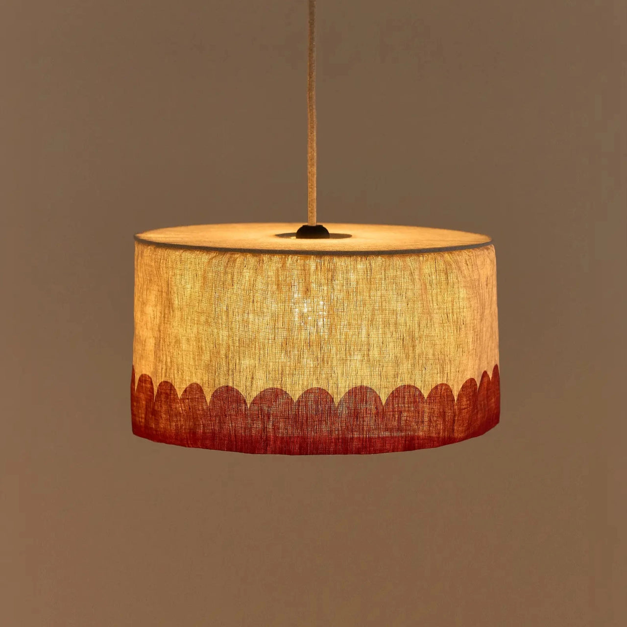 Linen Pendant lampshade diam. 40cm Vibes Carmine