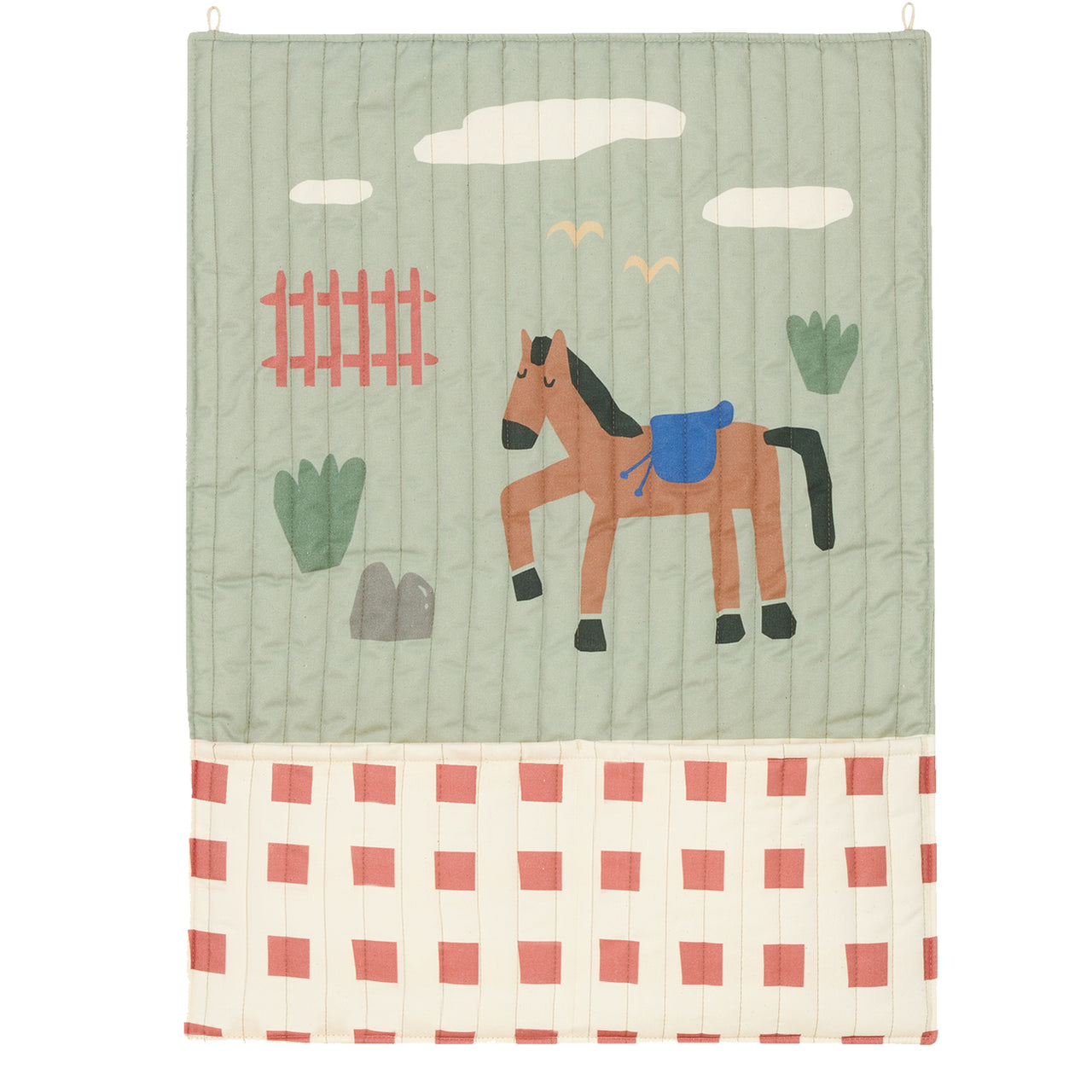 Nobodinoz Quilted Wall Organizer Vibes Horse 8435574935250