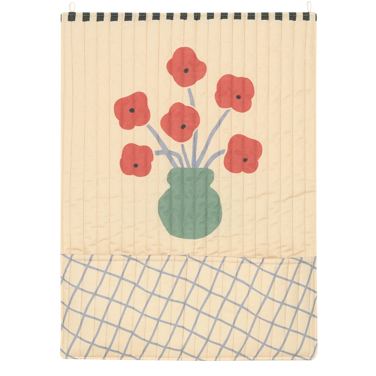 Quilted wall organizer Vibes Poppies