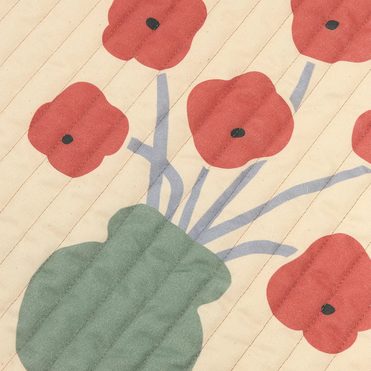 Quilted wall organizer Vibes Poppies