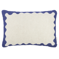 Thumbnail for Nobodinoz Rectangular cushion in French linen Vibes L Blue