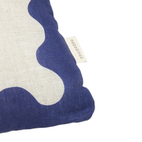 Thumbnail for Nobodinoz Rectangular cushion in French linen Vibes L Blue