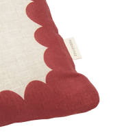 Thumbnail for Nobodinoz Rectangular cushion in French linen Vibes L Carmine