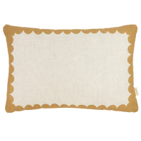 Thumbnail for Nobodinoz Rectangular cushion in French linen Vibes L Mustard