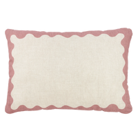 Thumbnail for Nobodinoz Rectangular cushion in French linen Vibes L Pink