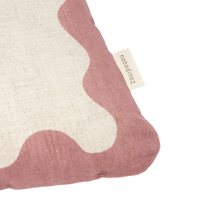 Thumbnail for Nobodinoz Rectangular cushion in French linen Vibes L Pink