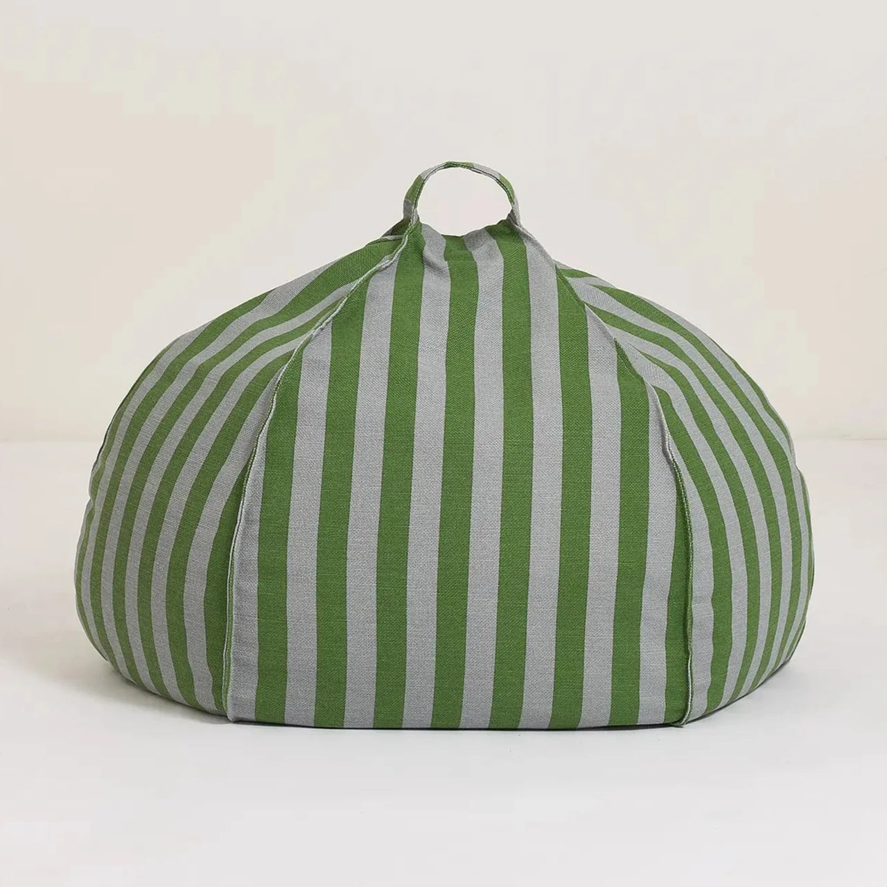 Round Bean Bag Vibes - Green Blue Stripes