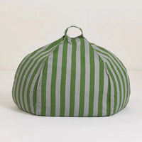 Thumbnail for Round Bean Bag Vibes - Green Blue Stripes